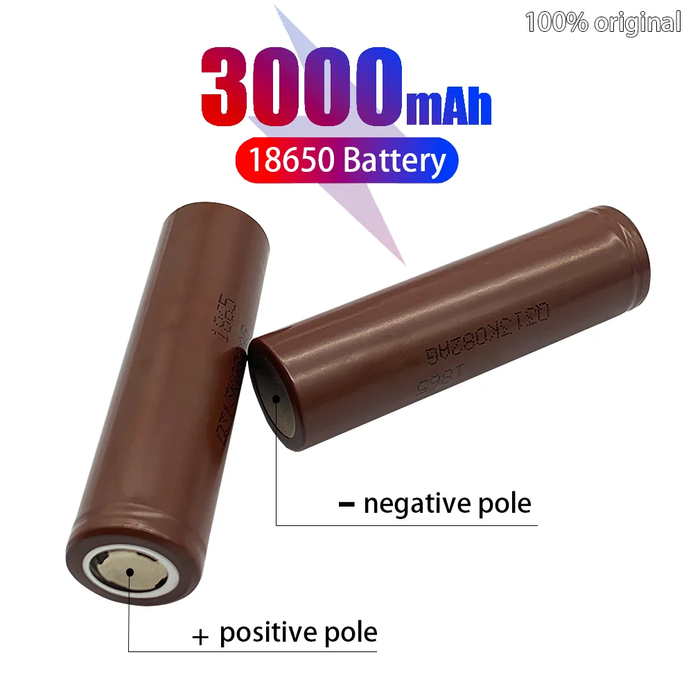 Nuova Batteria Ricaricabile 100% 18650 3000Mah 18650 3,6V Ricarica 20A, Massimo 35A