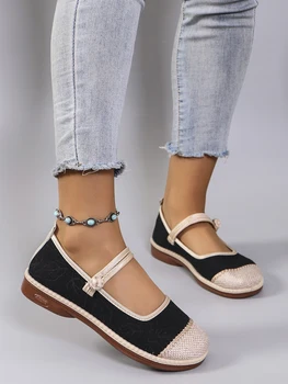 Spring New Women's Casual Sports Shoes Comfortable, Breathable, Lightweight, Wear resistant Lazy Shoes, Soft soled Flat Shoes