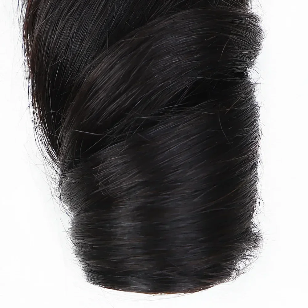 3pcs Loose Wave Short Curly Hair Bundles Brazilian Hair Weave Bundles Human Extension Human