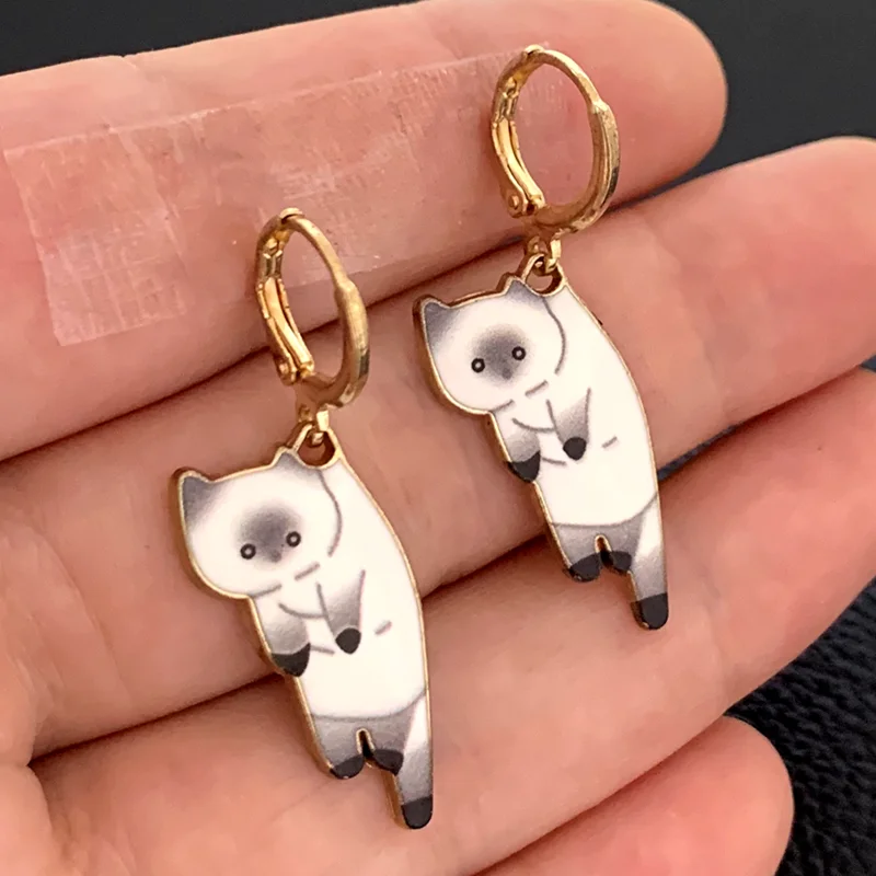 Cat Dangle Earrings