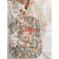 Flower Backpack For Female Students In 2024, New Backpack With Personalized Name, Large Capacity And Versatile Backpack 2