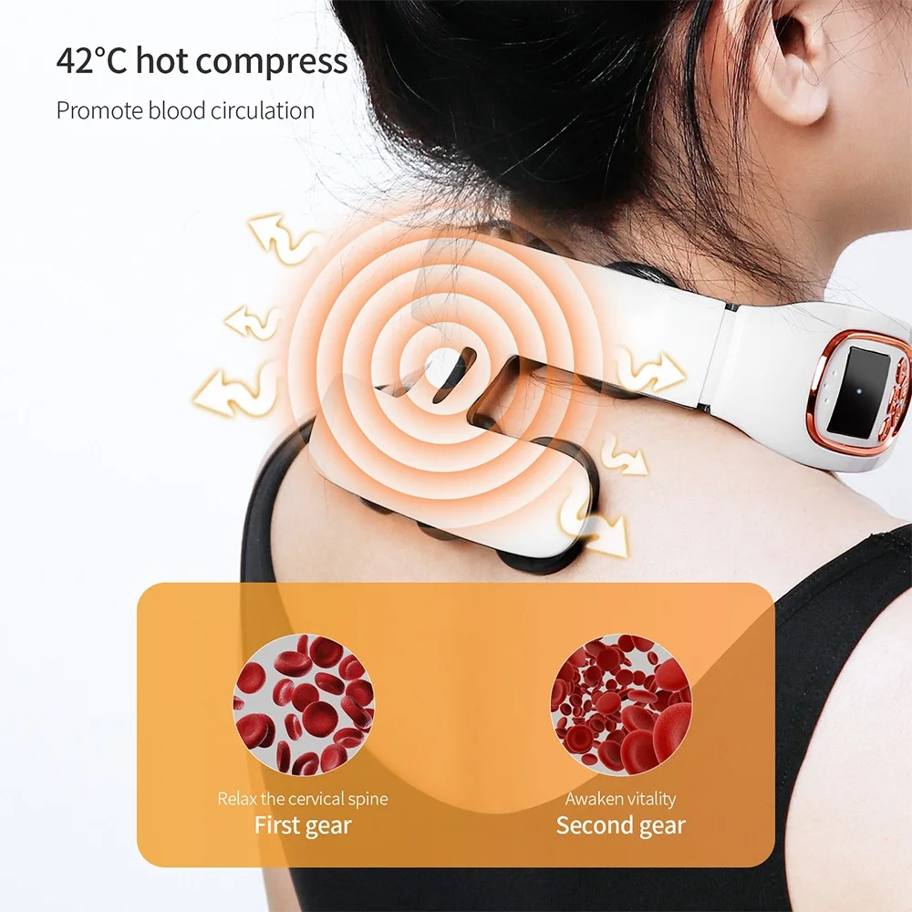 Intelligent Pulse Cervical Spine Massager With Constant Temperature And Hot  Compress, Home Neck Massage Device For Head And Neck, Gift For Men And  Women - Temu