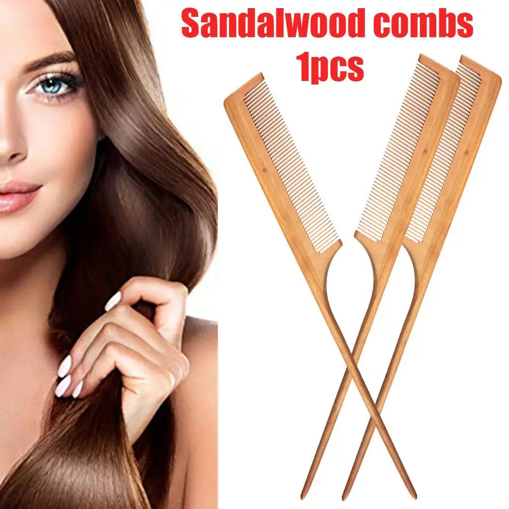 

Высококачественный Профессиональный парикмахерский инструмент Антистатическая Расческа с заостренным хвостом Расческа с крысиным хвостом деревянная расческа