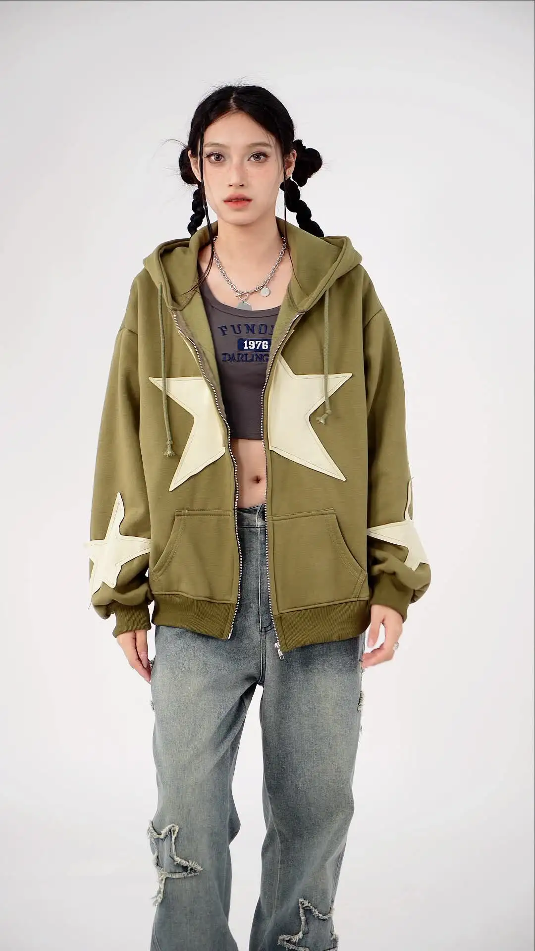 Sudadera Con Capucha Y2K Para Mujer - Estampado De Cartas, Conjunto De Dos Piezas