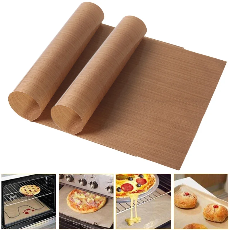 Glossy Baking Mat Sheet 40*60/40*40/30*40cm Fiberglass Cloth Non-Stick Oil-Proof Baking Paper Heat-Resistant Oven Liner Sheet