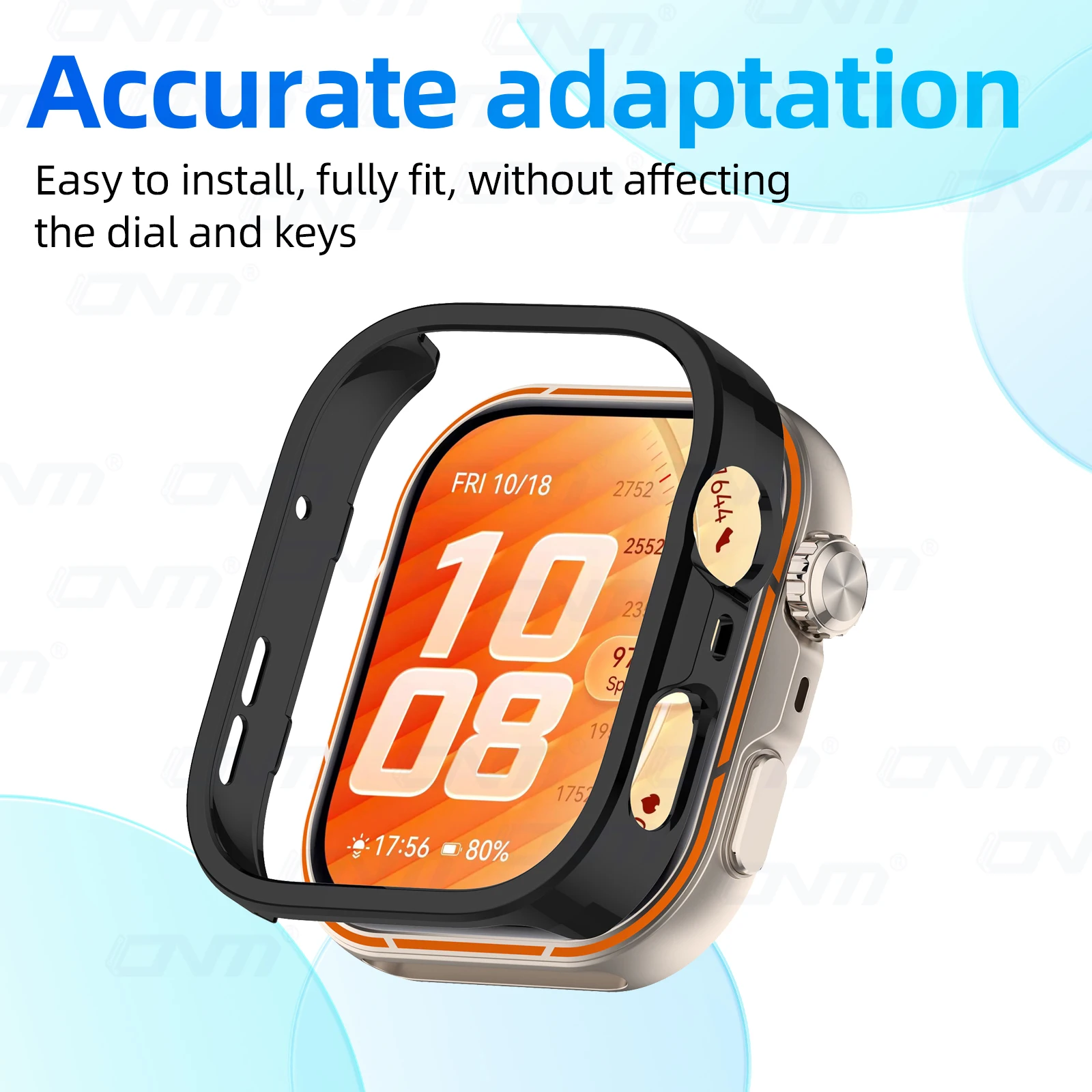 Shockproof Protective Hard Case for Huawei Watch Fit Series - Bumper Shell with Hollow Out Design