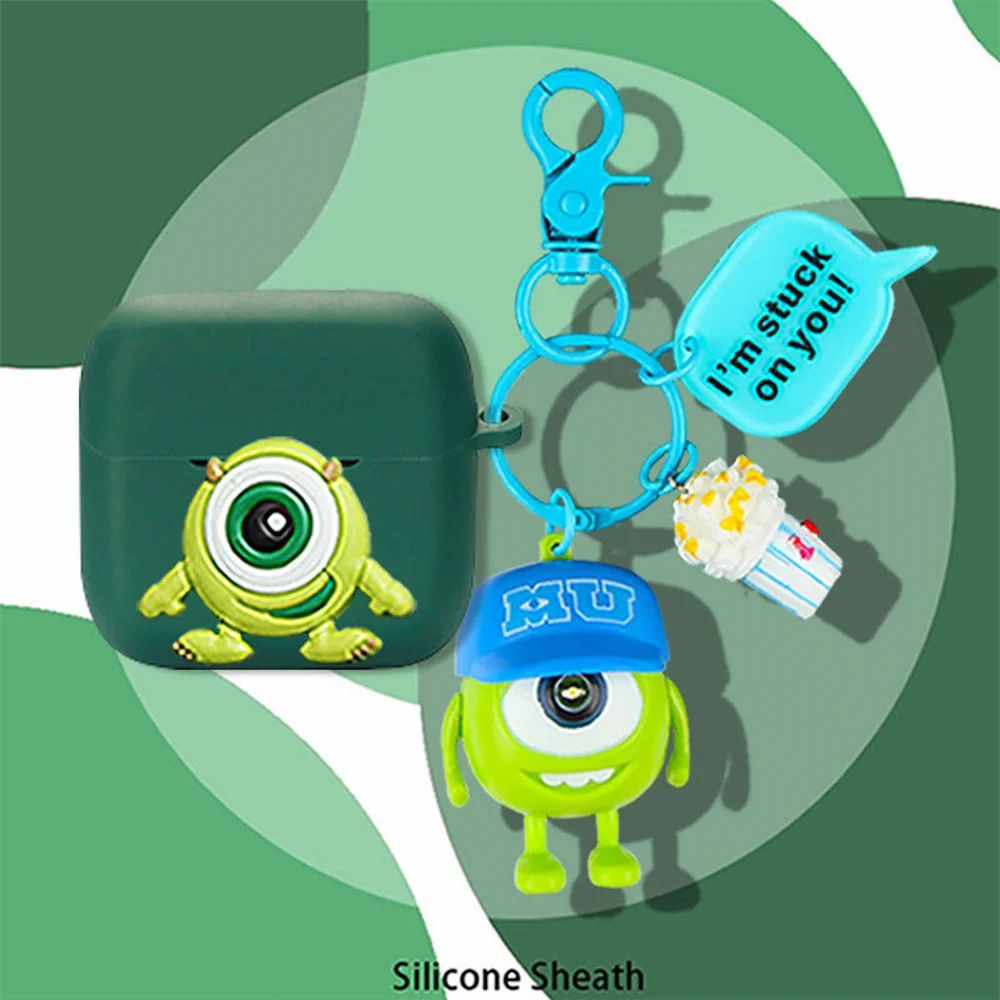 Estojos de Ouvido de Silicone para Skullcandy Mod Capa Protetora com Adorável Chaveiro Bonito Cartoon Anime Toy Story Alienígena Silicone Macio - Image 2
