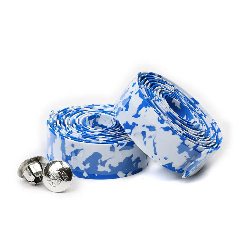 Bicycle Handlebar Tape Camouflage Anti-Slip Damping Cycling Road Bike Handle Belt Wraps Bar End Plugs
