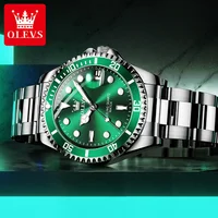 OLEVS 5885 montre à Quartz classique pour hommes de marque supérieure aiguilles lumineuses affichage du calendrier bracelet en acier inoxydable montre pour hommes étanche 3