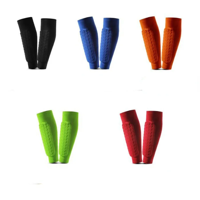 1 piece Honeycomb Soccer Shin Guards Football Shields Sports Legging Shinguards Leg Sleeves Protective Gear Shank Protector soccer shin guards shin guard pads