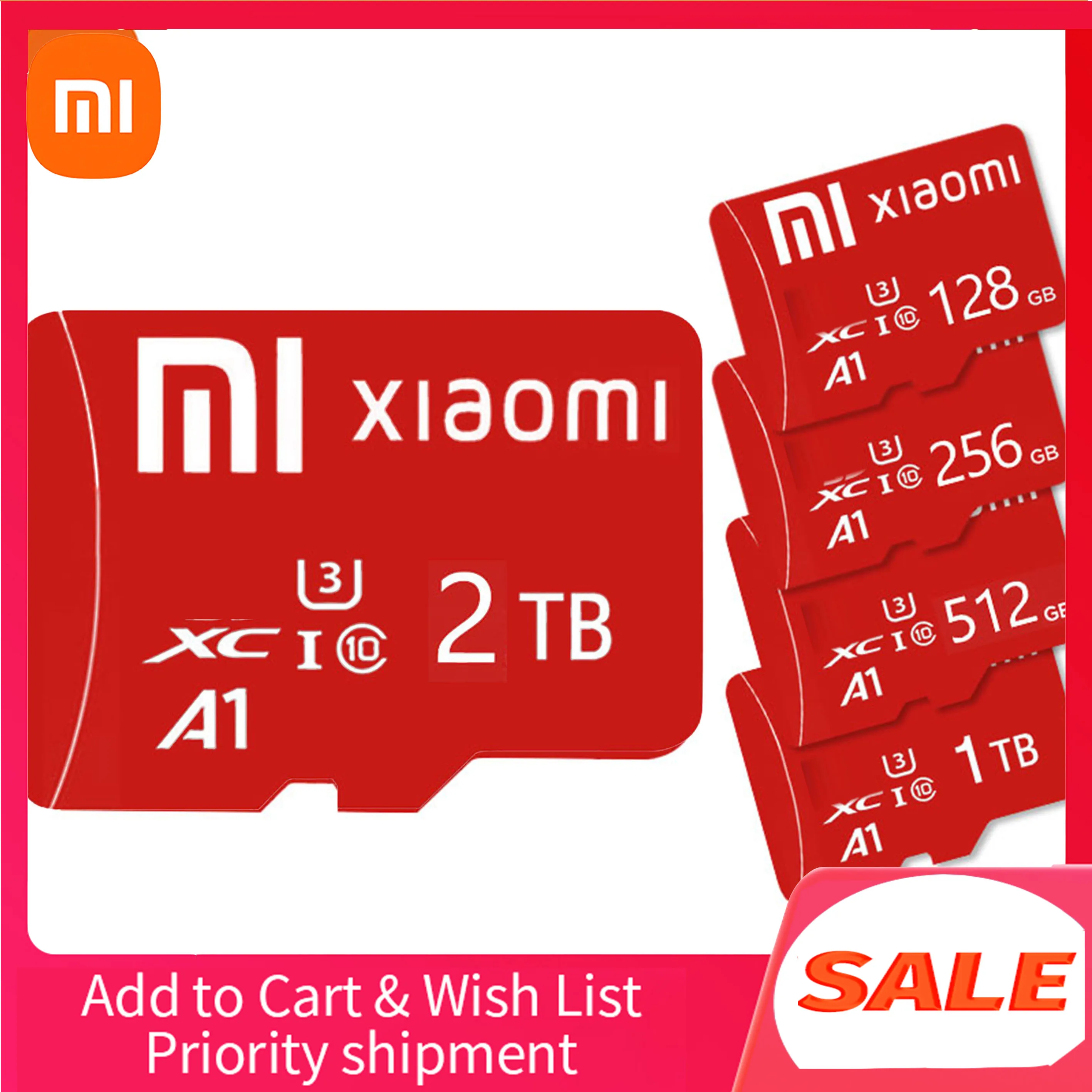 

Xiaomi TF SD Card 2TB 1TB 512GB 256GB 128GB 64GB Class 10 Memory Card High Speed Tarjeta drive Mini SD Card