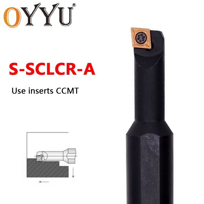 

SCLCR06 SCLCR09 A12 A16 A20 S06K/S07K/S08K/S12M/S14M/S06H SCLCR SCLCL CCMT Inserts Small Head Internal Turning Tool Holder