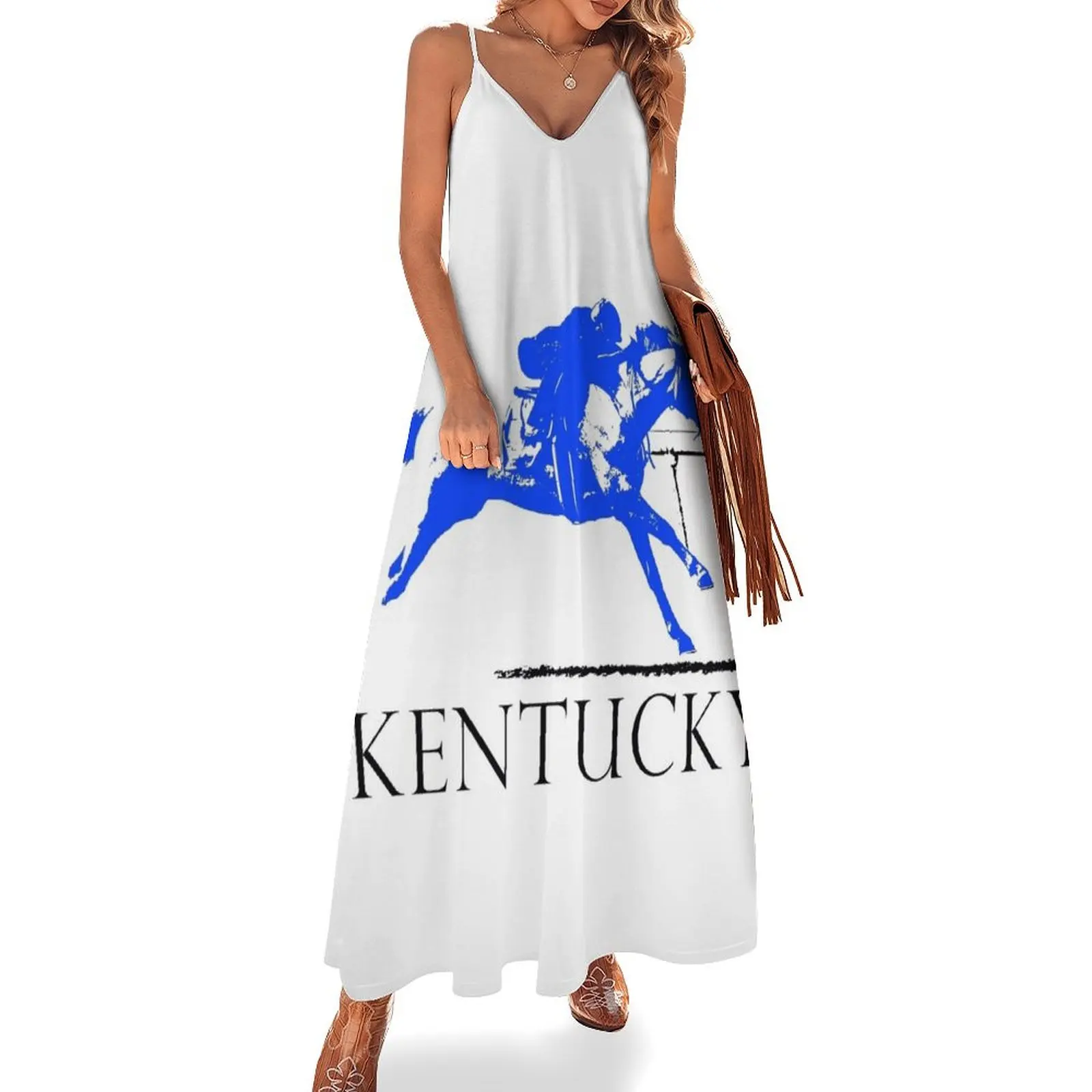 

Kentucky Race Horse Sleeveless Dress women clothes long dresses for women