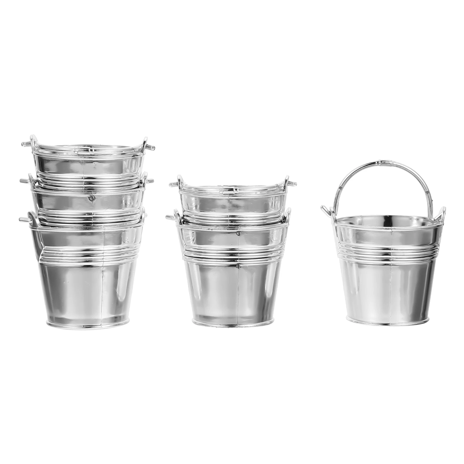 Cubos pequeños de metal para fiestas, Mini botes de lata galvanizados para asas para dulces, bares, favores de Asa decorativa para aperitivos| | - AliExpress