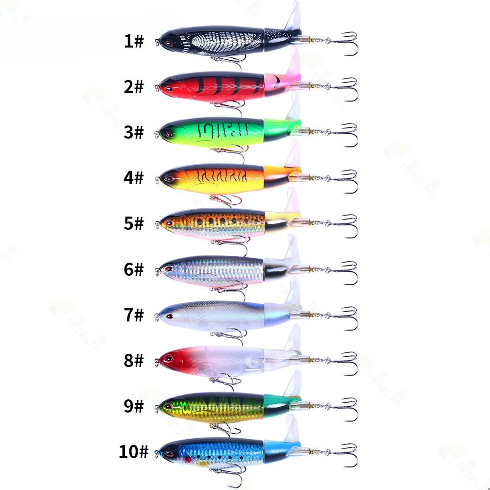 13g 17g 36g Whopper Popper Propeller Topwater Fishing Lures  Artificial Bait Hard Crankbait Wobbler Rotating Tail Fishing Tackle 5