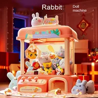 Mini Doll Machine Coin Operated Doll Grabber Claw Arcade Crane Machine Clip Doll Claw Machine  with Sound And Lighting 1