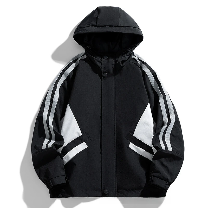 Large Size Jacket Men's Hooded Couple's Coat Frock