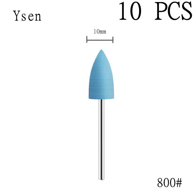 6-Piece Rubber Silicone Nail Drill Bit Set for Manicure and Polishing