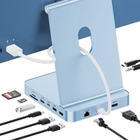 PULWTOP Upgraded USB C Hub for iMac 24 inch USB Hub Support M.2 SSD (NOT Included), 4K HDMI, Ethernet, USB A/C 10Gbps, SD/TF 1