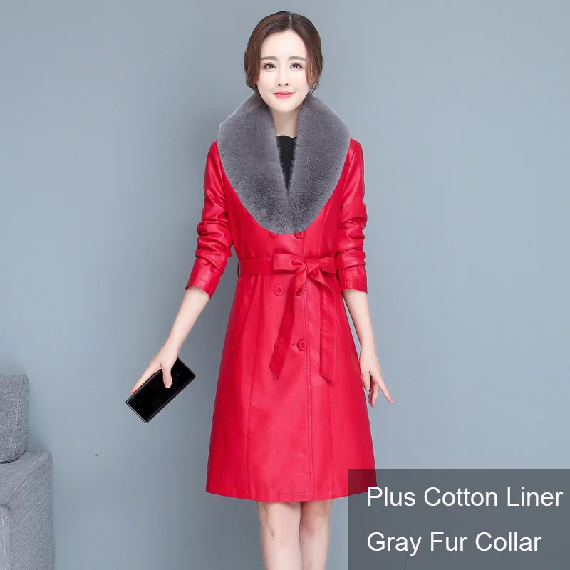 Red Fur Collar