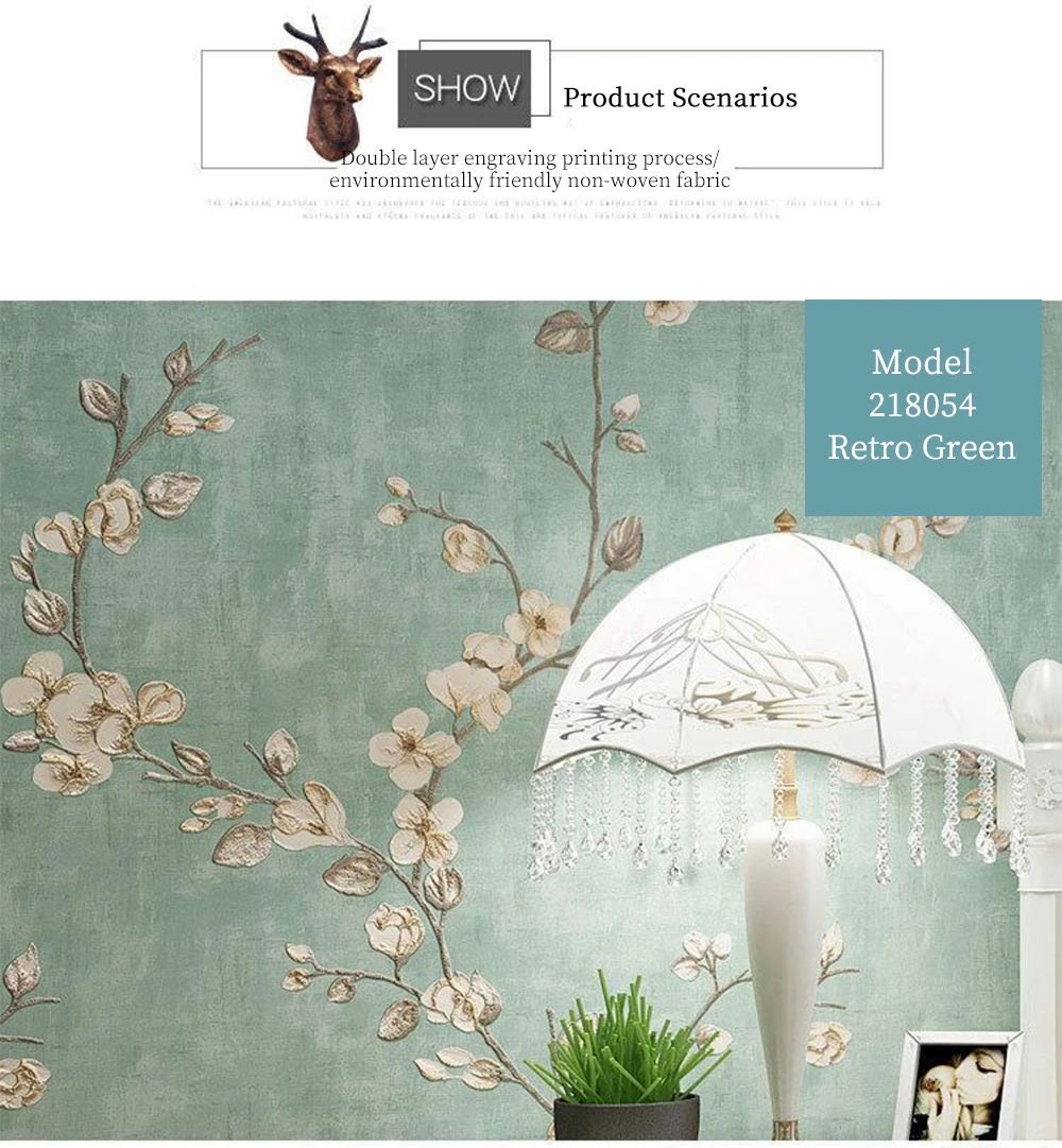 Retro Plum Blossom AB mit selbstklebender Tapeten, Schlafzimmer, Wohnzimmer, Restaurant, Heimdekoration, Tapete, selbstklebend – Detail 38