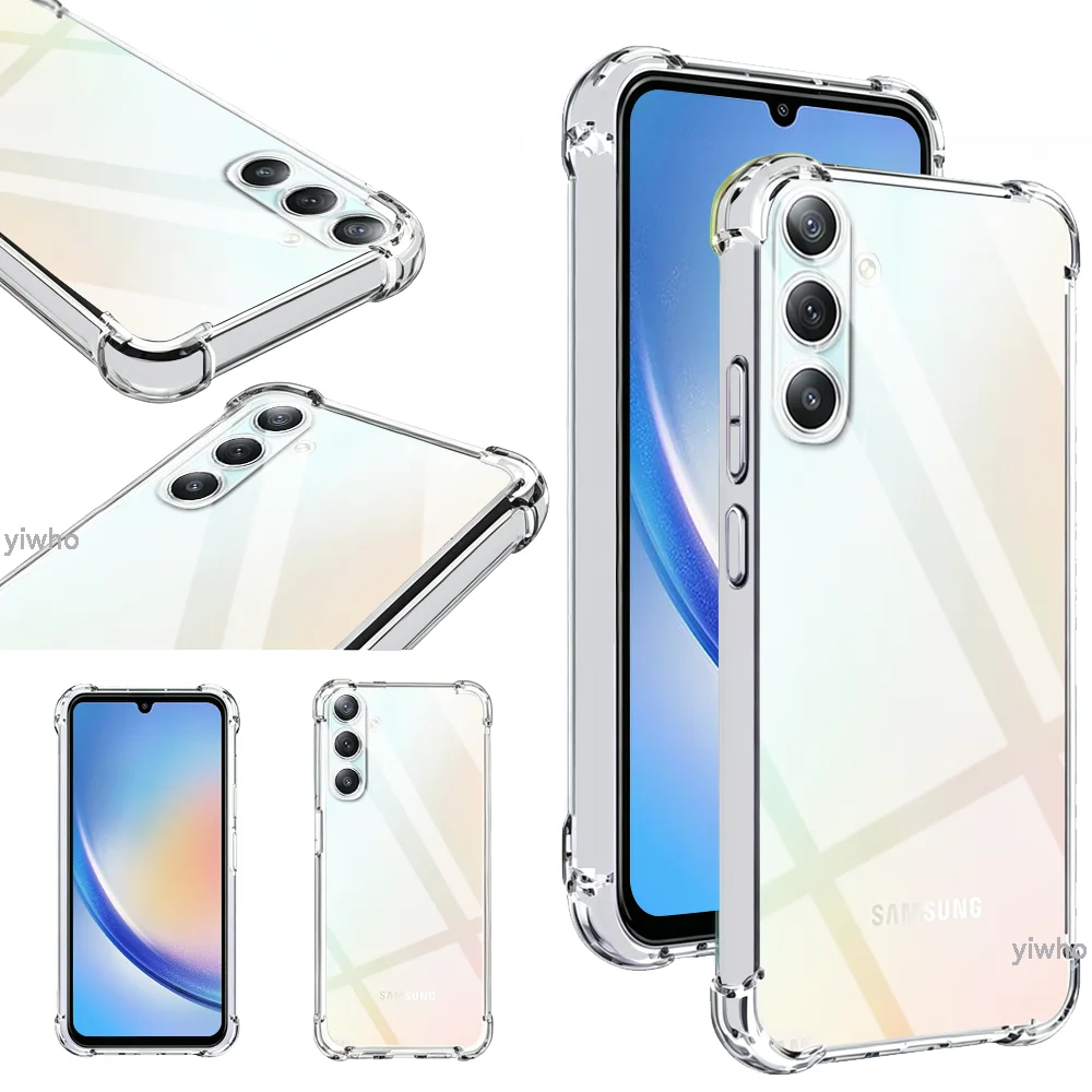 Shockproof Clear TPU Phone Case - Transparent Protective Back Cover