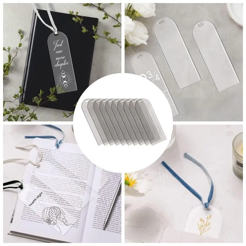 Acrylic Blanks Clear Blanks Bookmarks Reusable Acrylic Book Markers For Classroom Projects Card And Gift Sign Present Tags
