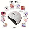 G5 240W 45LEDS Gel UV LED Nail Lamp Two hands Nail Gel Polish Curing Dual Led Nails Dryer 6