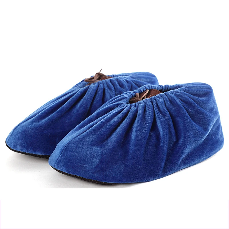 Shoe covers Winter Flannel Shoes Covers Household Reusable Thick Non-slip Indoor Foot Cover Dust Shoes Covers Case Solid Soft Comfort Adult