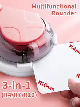 1 Pezzo Taglierina Angolare Multifunzione 3-in-1 R4/R7/R10 per Arrotondare e Smussare gli Angoli, per Artigianato, Foto/Scrapbook