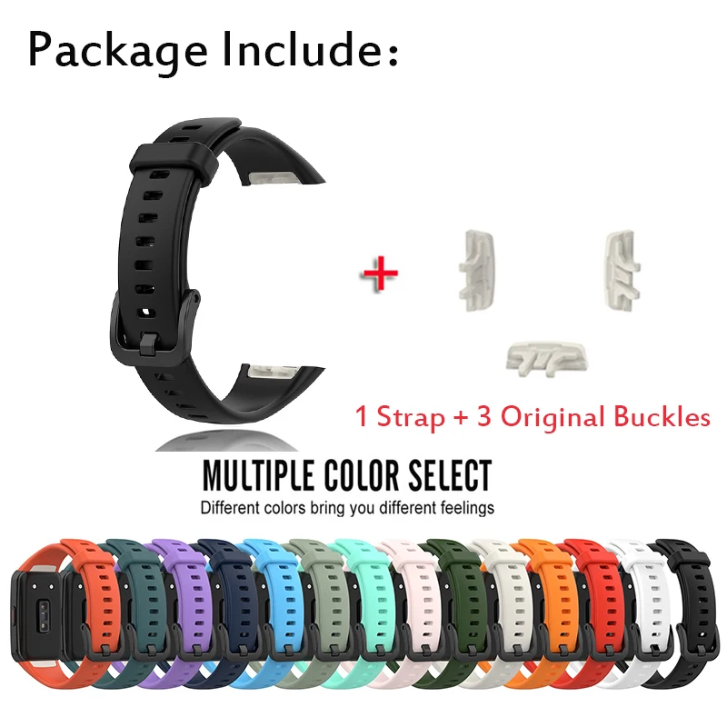 

Replacement Strap For Huawei Band 6/6 Pro Strap Silicone Sport Band SmartWatch Strap For Honor Band 6 Adjustable wristband Strap