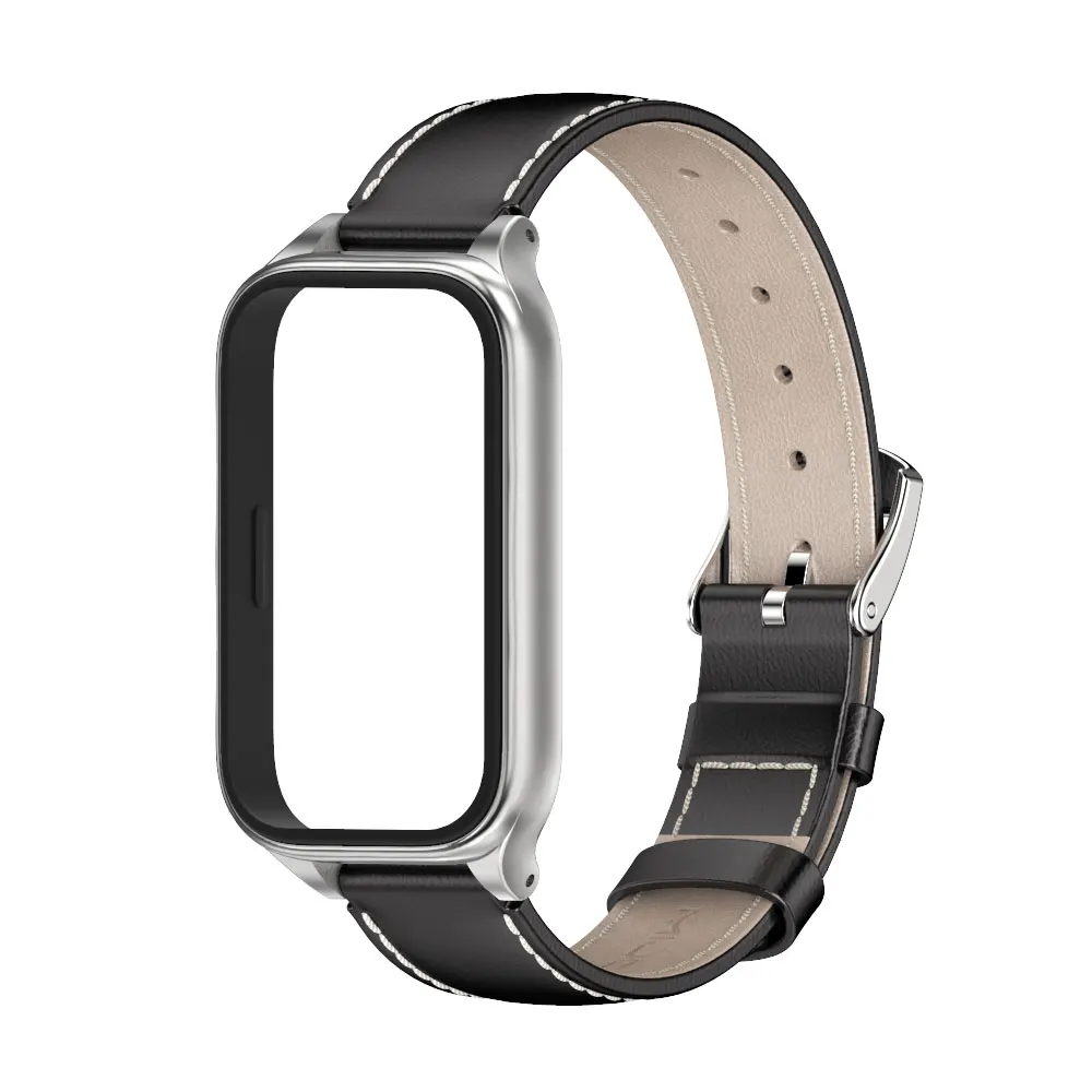 Premium Leather Strap for Smart Fitness Bracelet - Elegant Wristband Accessory