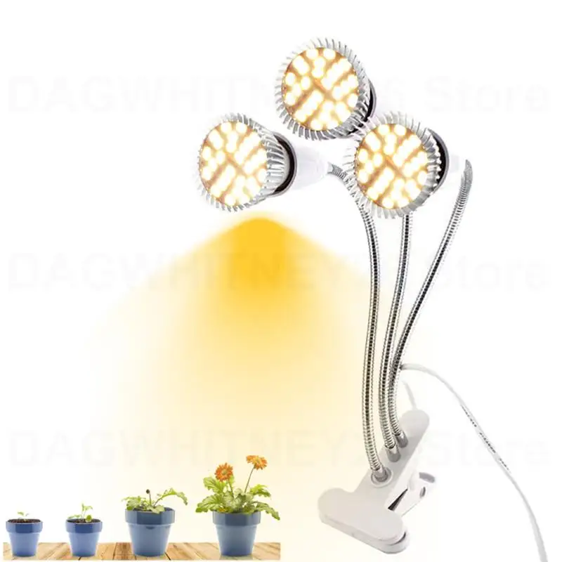 Yellow Light 3 Head Plant Grow Light Full Spectrum Box Tenda Room Phyto Lamps Indoor Cultivo Growing Serra Per La Casa U26