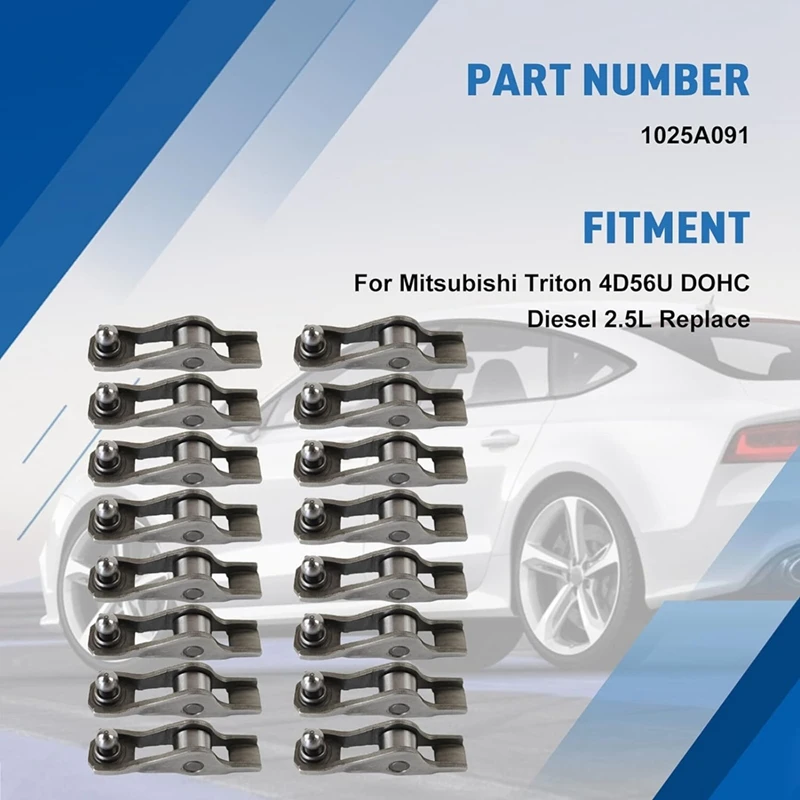 미쓰비시 L200 트리톤 4D56U 용 로커 암 키트, DOHC 디젤 2.5L 엔진 교체용, 밸브 로커 암, 16 개, 1025A091
