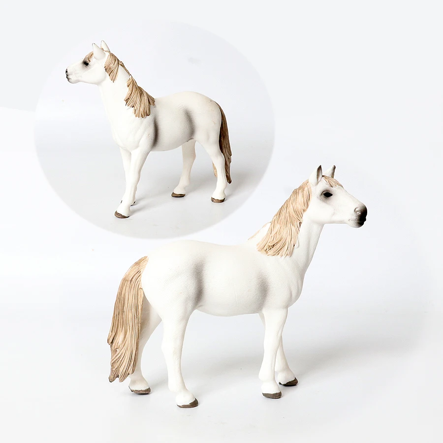Large Realistic Horse Figurine with Detailed Textures – Farm Animal Toy & Party Decoration