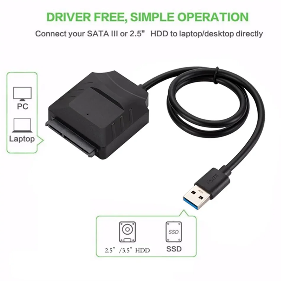 Sata usb 3.0アダプタケーブルusb sata 3ケーブルサポート22ピン
