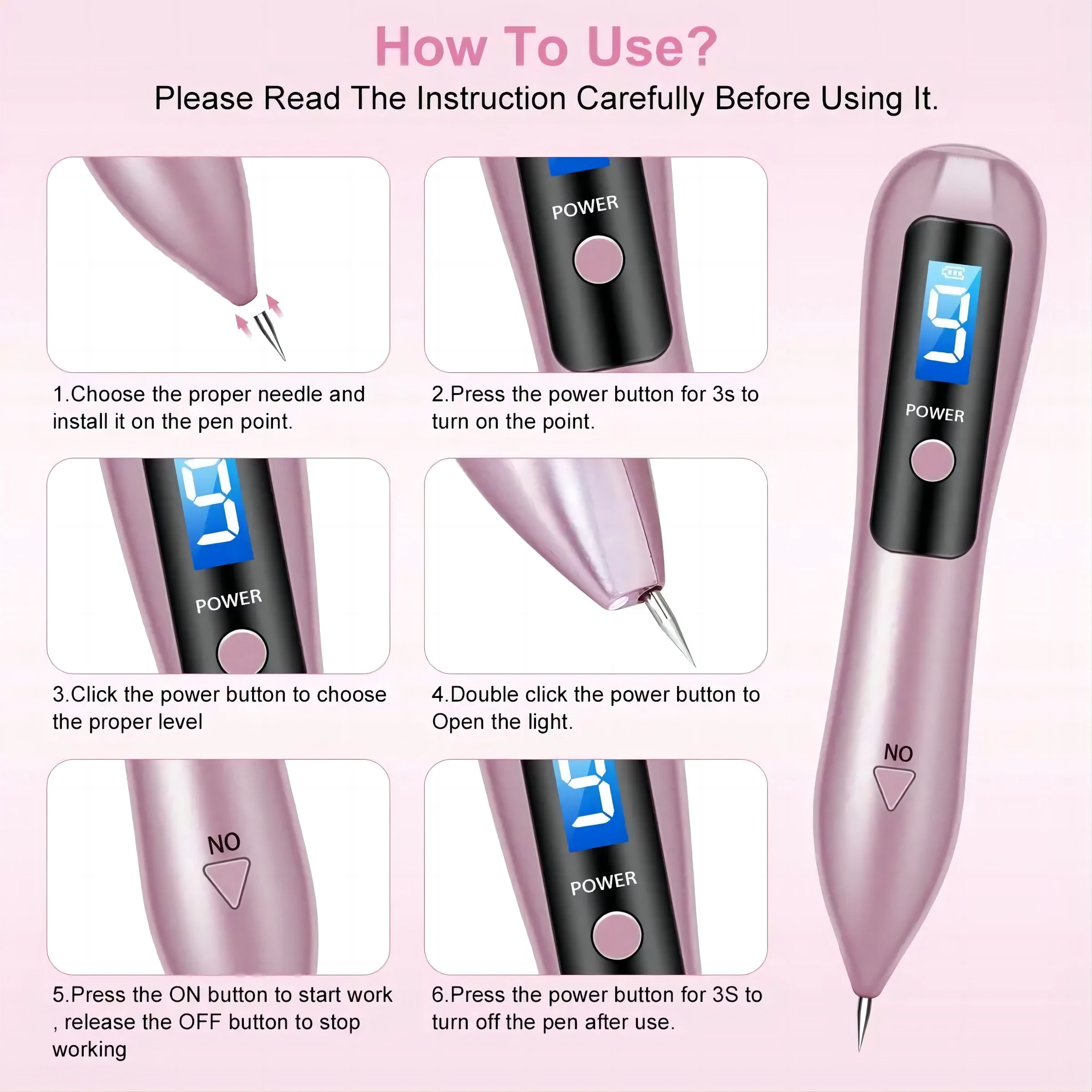 Skin Tag Removal Tool Skin Tag Removal Pen Liquid Crystal Laser Plasma Pen Tattoo Nevi Black Spot Wart Remover