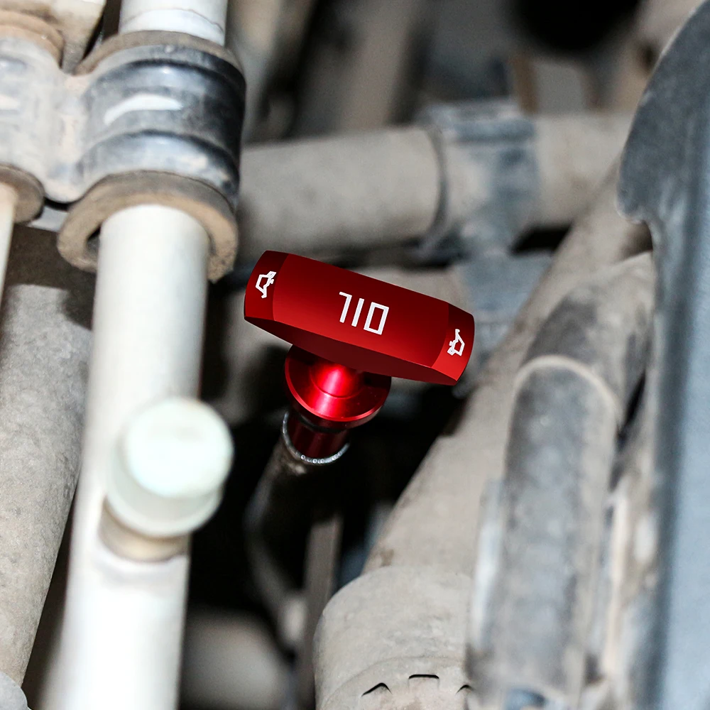 Car Oil Dipstick Pull Handle Aluminum Billet Auto Replacement Modification Decoration