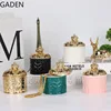 European-style Electroplating Ceramic Storage Jar Display Box Crown Jewelry Box with Lid Desktop Ornaments Home Storage Supplies 1