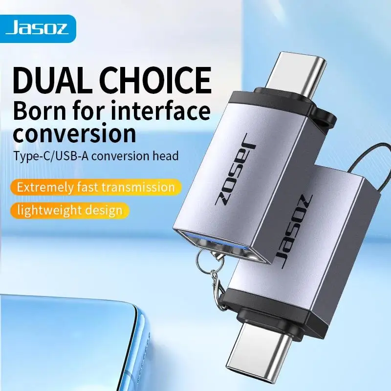 Адаптер Jasoz OTG USB 3,0-Type C «папа»-«мама»
