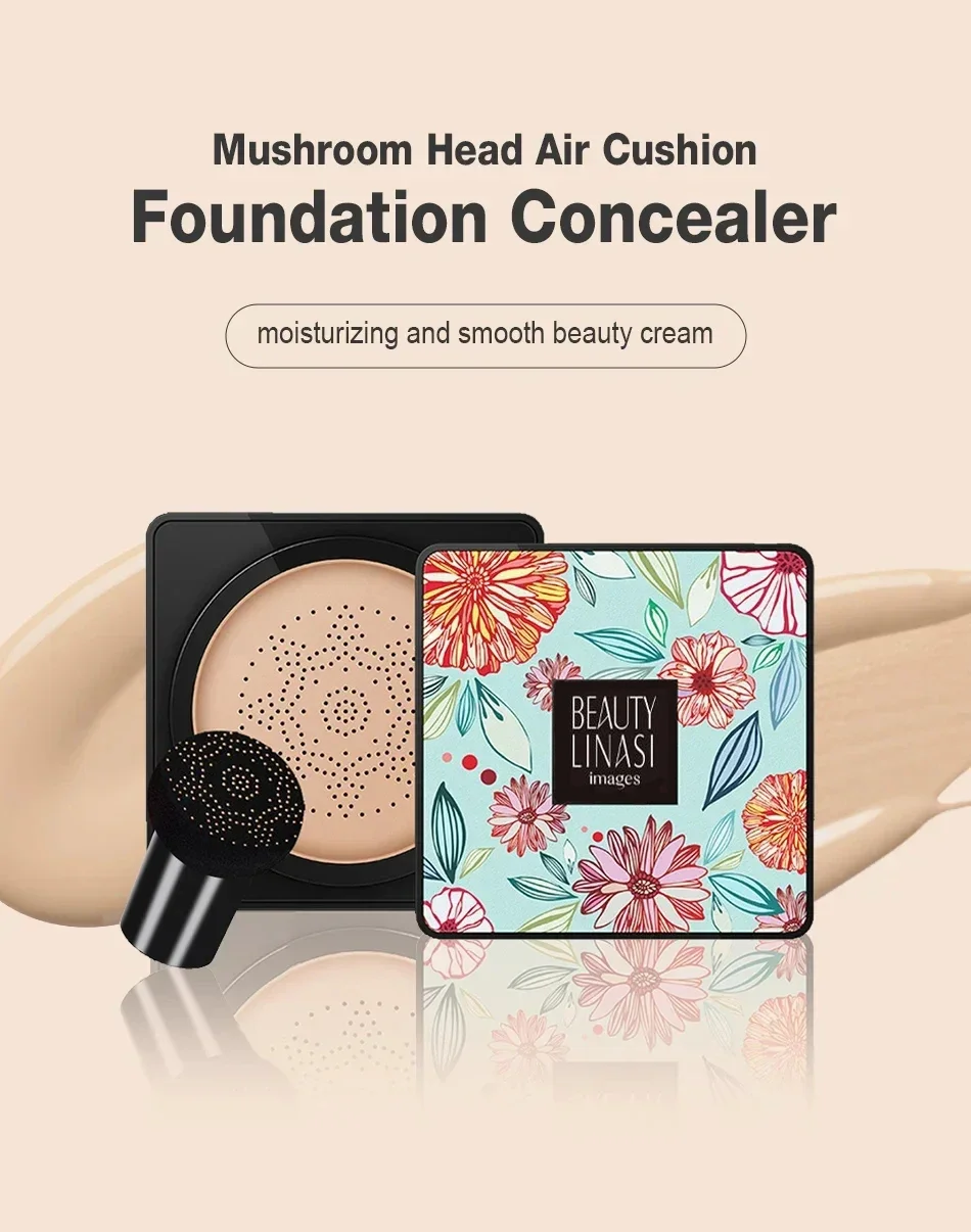 Description Picture 3 of itemMushroom Head Air Cushion, CC Cream Natural Moisturizing Foundation Concealer Whitening Oil-control Makeup Cosmetics BB Cream