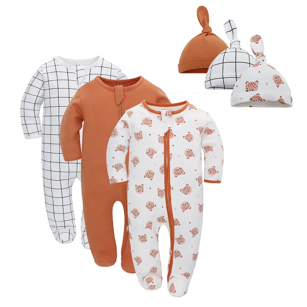 3pcs Baby Cotton Rompers Sleepsuits, baby clothes,baby sleepsuit
