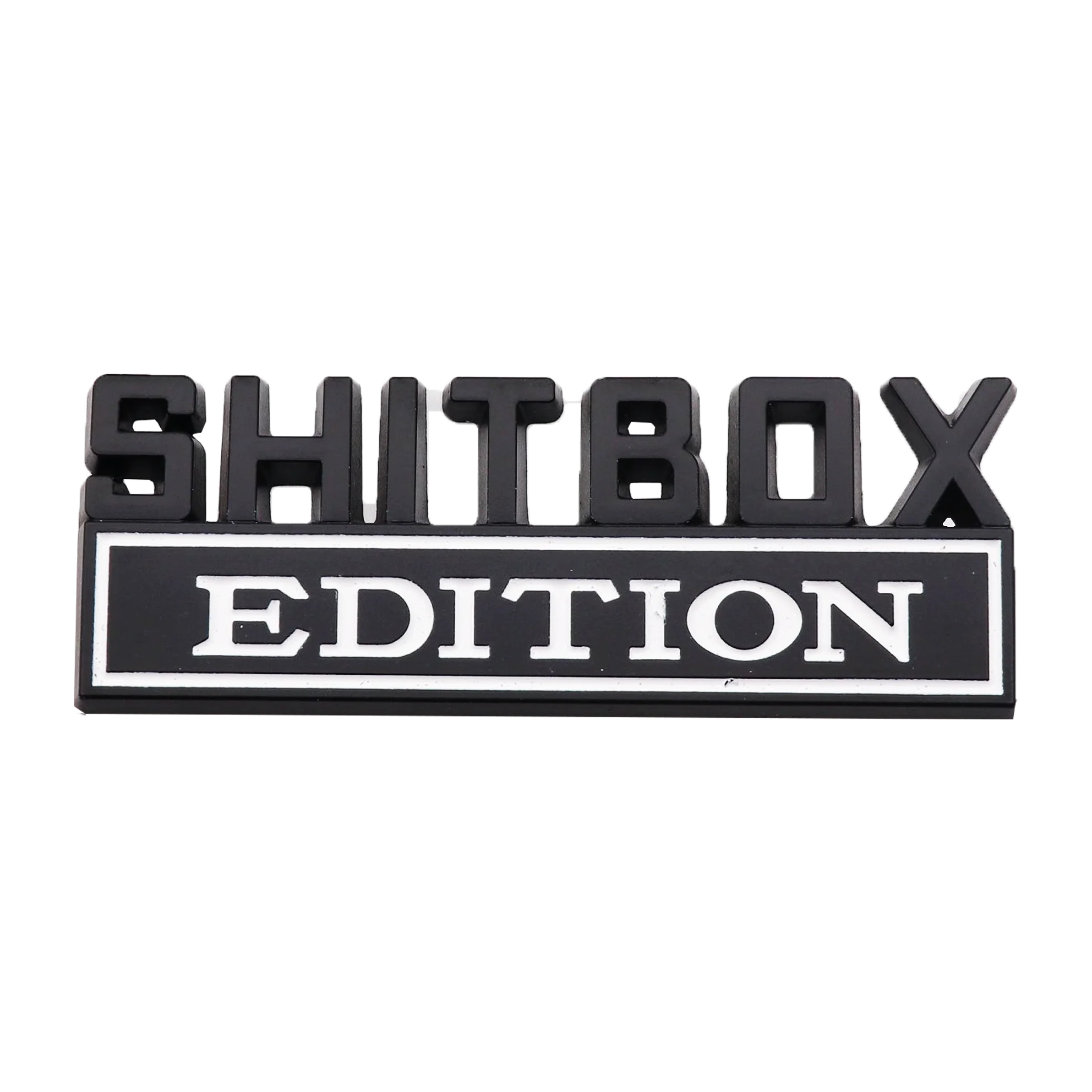 3D Zinc Alloy Emblem SHITBOX EDITION Badge Car Tail Side Sticker Accessories For Jeep Dodge Chrysler and Trucks