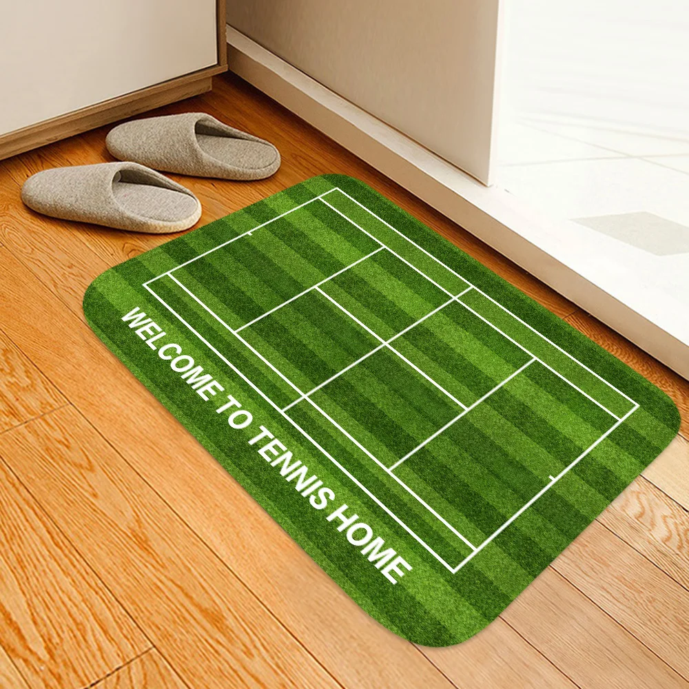 

Door Mat Entrance Japan Style Flannel Living Room Balcony Floor Carpet Non Slip Tennis Court Rug Absorbent Bathroom Foot Mats