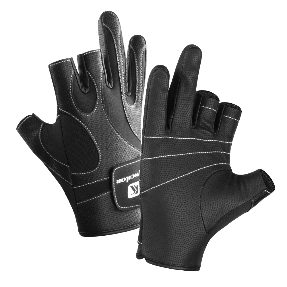 Outdoor Exposed Three-Finger Fishing Gloves Men'S And Women'S Non-Slip Sports Bicycle Riding Gloves