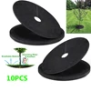10pcs Non-Woven Degradable Fabric Tree Mulch Ring  Protector Mat Reusable Weed Barrier for Control Root Protection 1