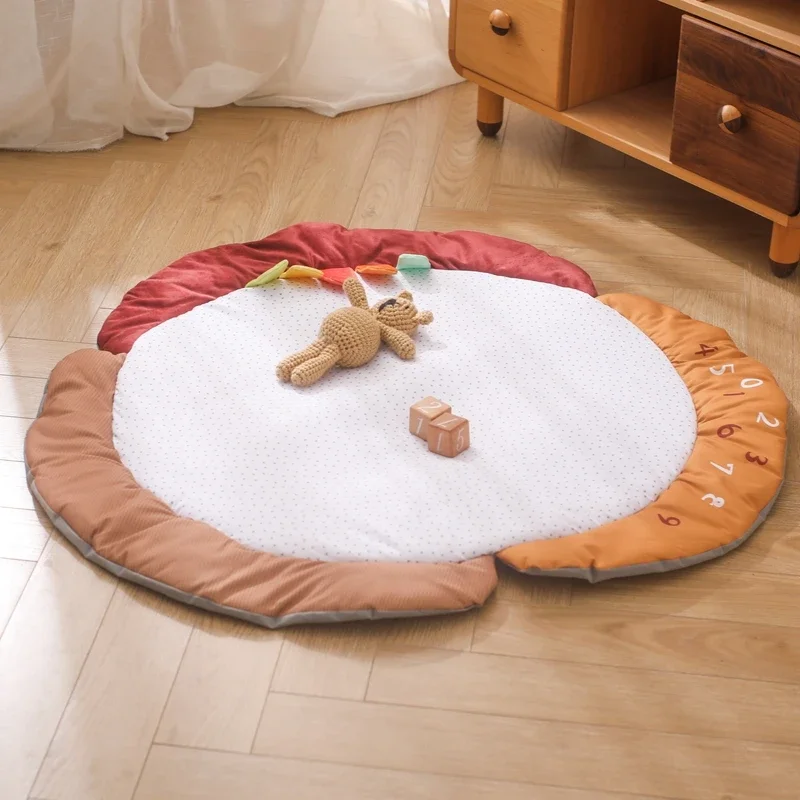 Baby Gym Aktivität Produkt Holz Gym Rahmen Matte Neugeborenen Aktivität Gym Blatt Baumwolle Kriech Matten Stern Wolke Hängen Anhänger Baby Spielzeug – Detail 2