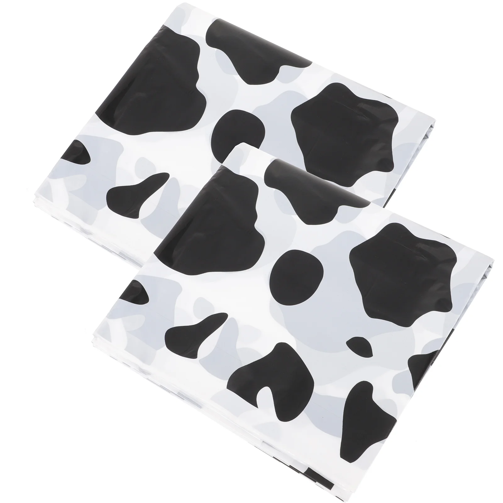 

2pcs Cow Printing Tablecloth Dining Table Tablecloth Decorative Tablecloth Table Cloth Table Cover