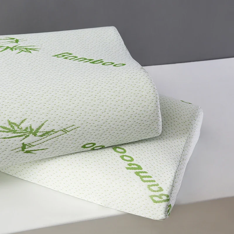 60X40/50x30CM Bamboo Fiber Pillow Slow Rebound Health Care Memory Foam Pillow Wave Pillow Orthopedic Pillows Support NeckRelief 4