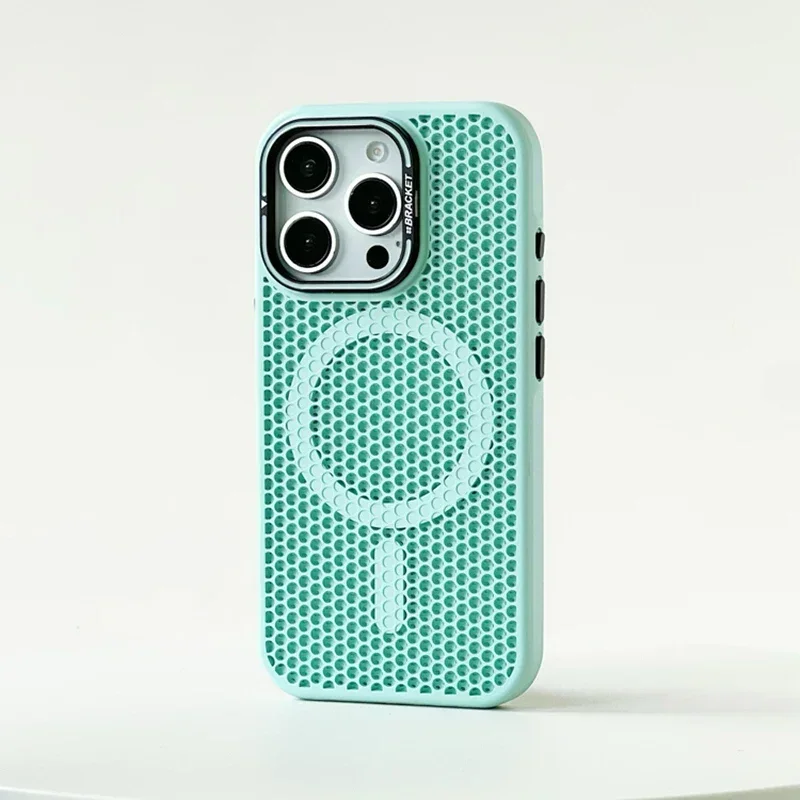 Premium Mesh Cooling Magnetic Case with Magsafe Compatibility - Shockproof Protective Cover